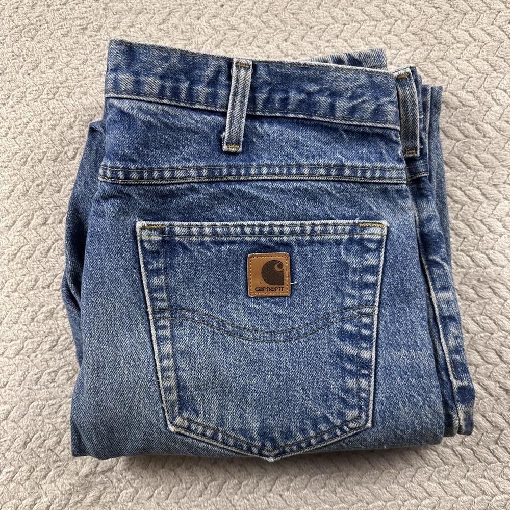 VTG Carhartt Jeans Mens 36x34 Made in USA Jeans Pants Workwear (34x33 Actual) - Picture 15 of 15